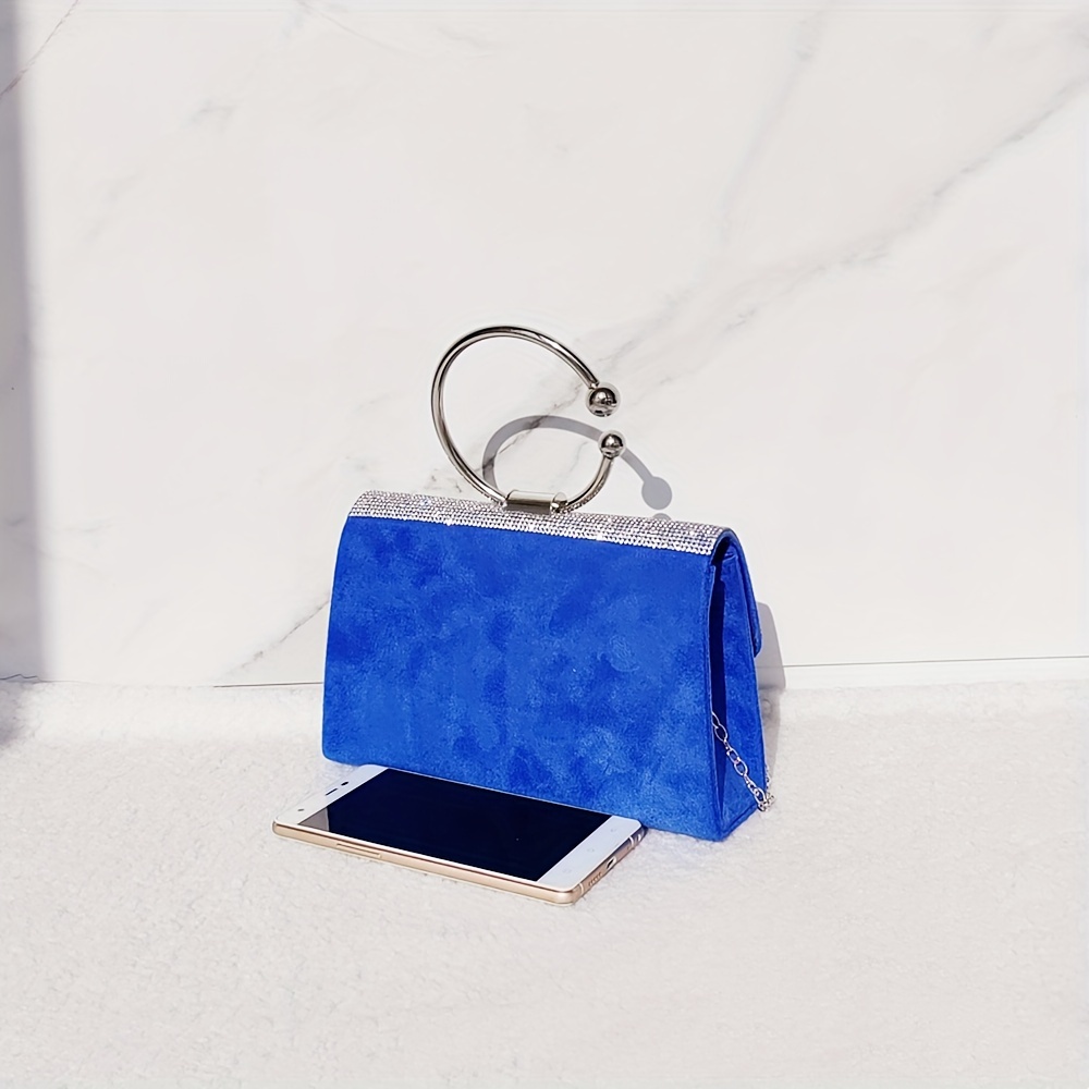 Muka - Sac à Poignet En Velours Luxe Style Japonais - Noeud Décoratif, Taille 24x34x4.5 Cm - Pochette Soirée Ou Rangement