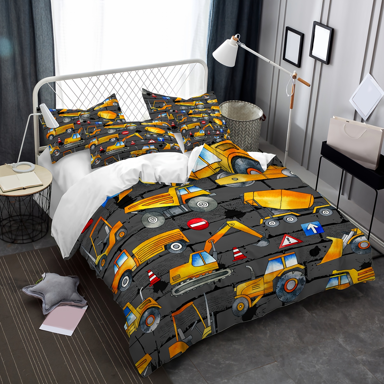 TEMU A Set Of Soft And Comfortable Duvet Covers For In Mechanical Engineering, Made Of Washable Polyester, Suitable For Bedrooms And Guest Rooms