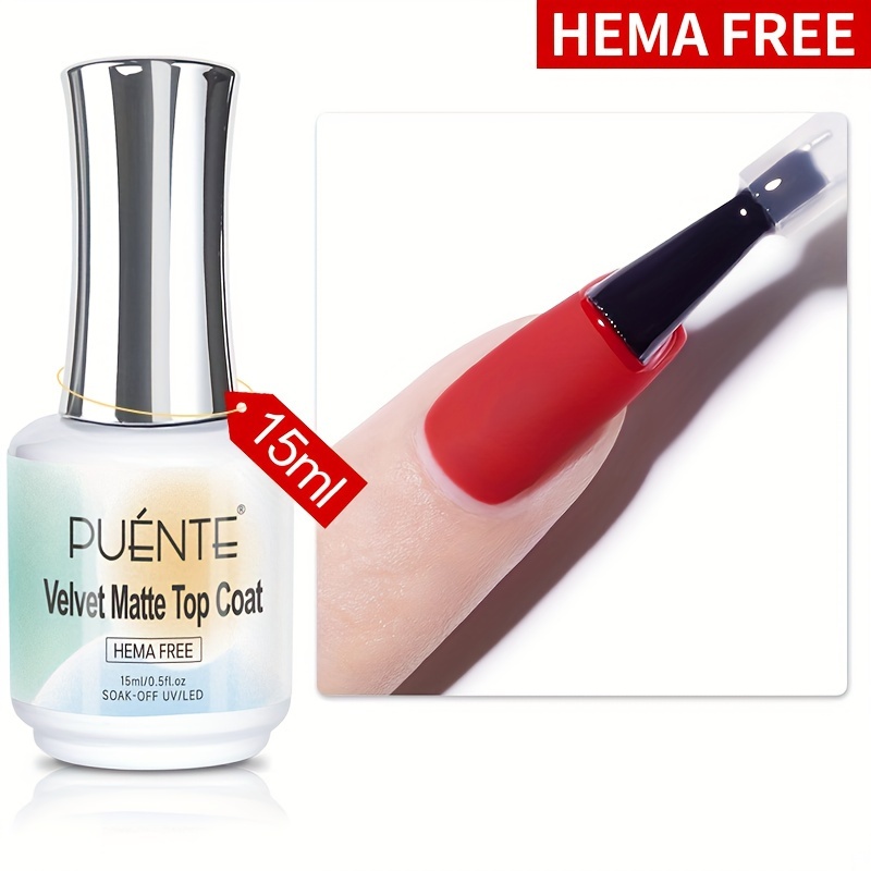 Image of 15ml Free Velvet Matte Gel Nail Polish, Soak Off Led Nail Gel Varnish, Long Lasting Touch Matte , Suitable For Manicure At Home Or Nail Salon