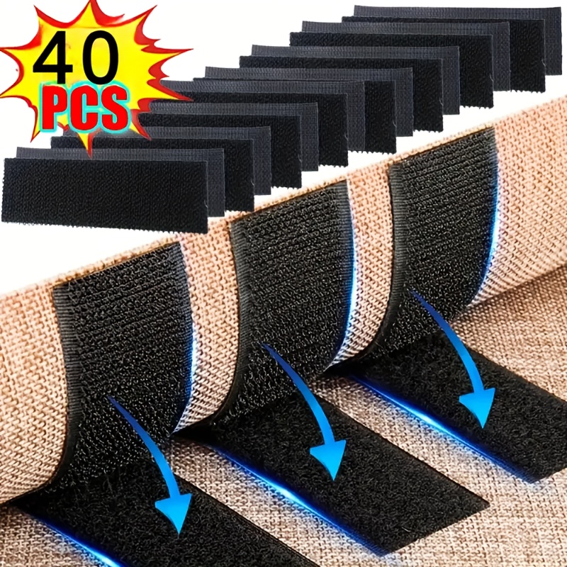 10 Pairs/20 Pairs/50 Pairs Office Rectangular Carpet Sofa Fixing Stickers Double-Sided High Viscosity Carpet Fixing Patches Home Floor Mats Anti-Slip Stickers
