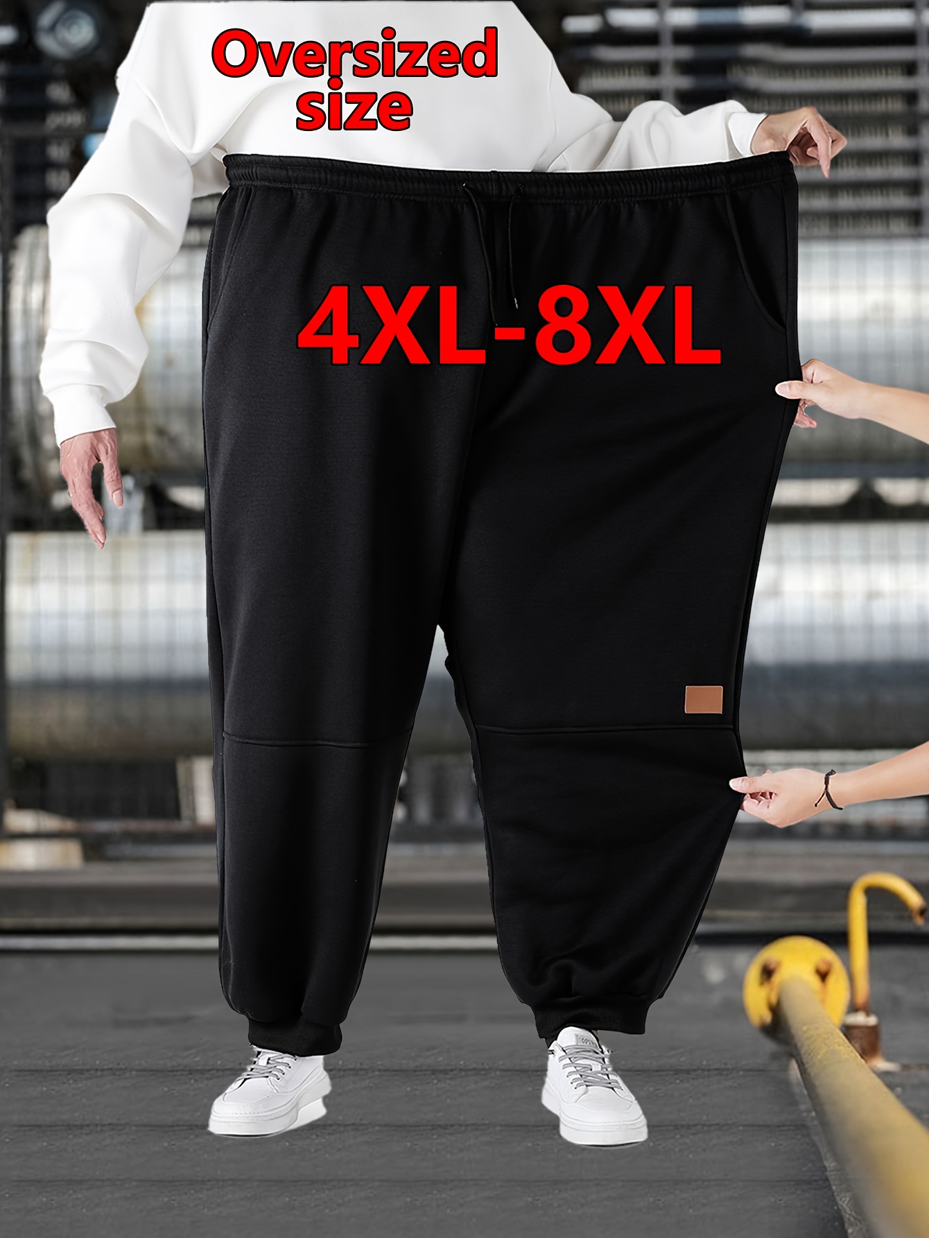black 4xl tracksuit bottoms