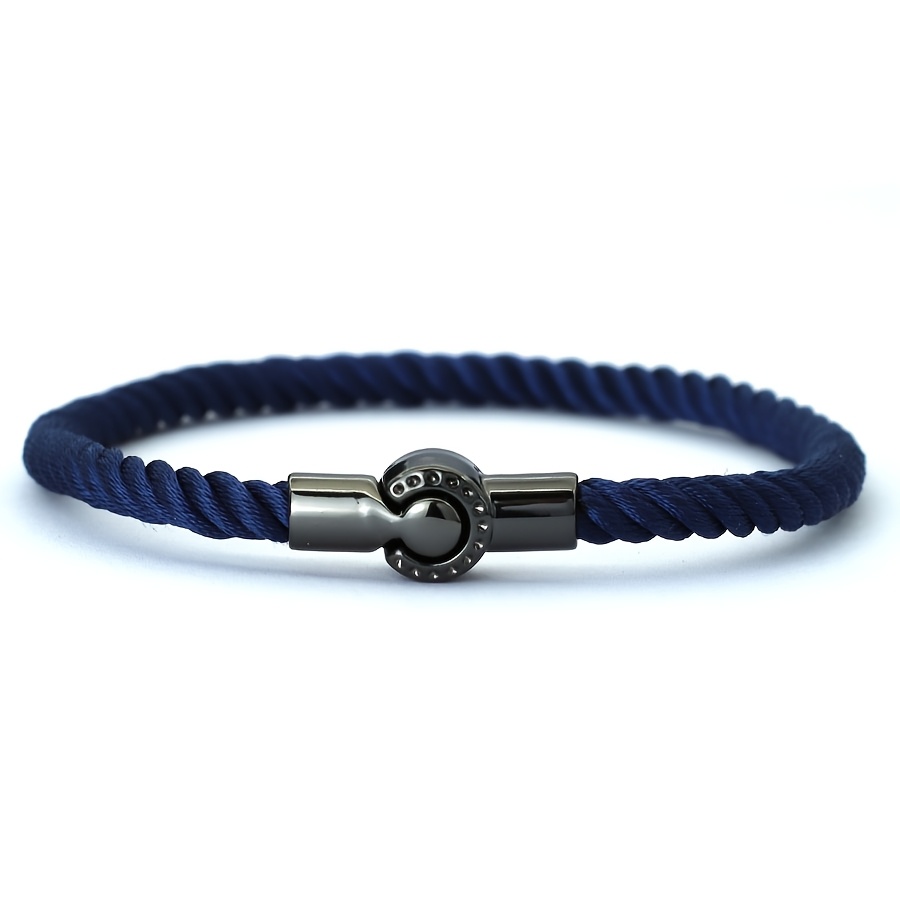 Nautical Braided Bracelet Magnetic Clasp Rope Gift