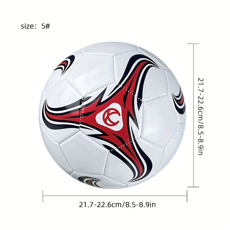 1 stuk Maat 4 & 5 / Voetbal - Machinaal Gestikte Binnen-/Buitentrainingsbal met Pentagons & Hexagons - Opblaasbaar voor Tuin, Park, Strandspellen (Geen Zware Apparatuur Nodig) - Geschikt voor & s