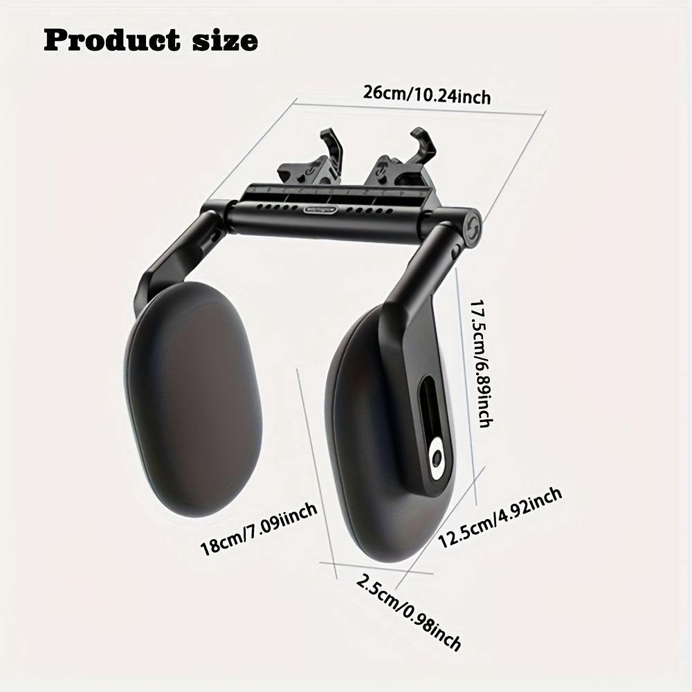 1 U-Shaped 45D Car Neck Pillow - Ergonomic Design with Three-Point Support, 360° Adjustable Breathable PU Cover, Ideal for Side Sleepers and Daily Commuting, Travel Pillow/neck Pillow, Travel Pillow/neck Pillow Airplane, Neck Cushion, Airplane Travel Accessory, Neck Travel Accessory, Neck Support Pillow