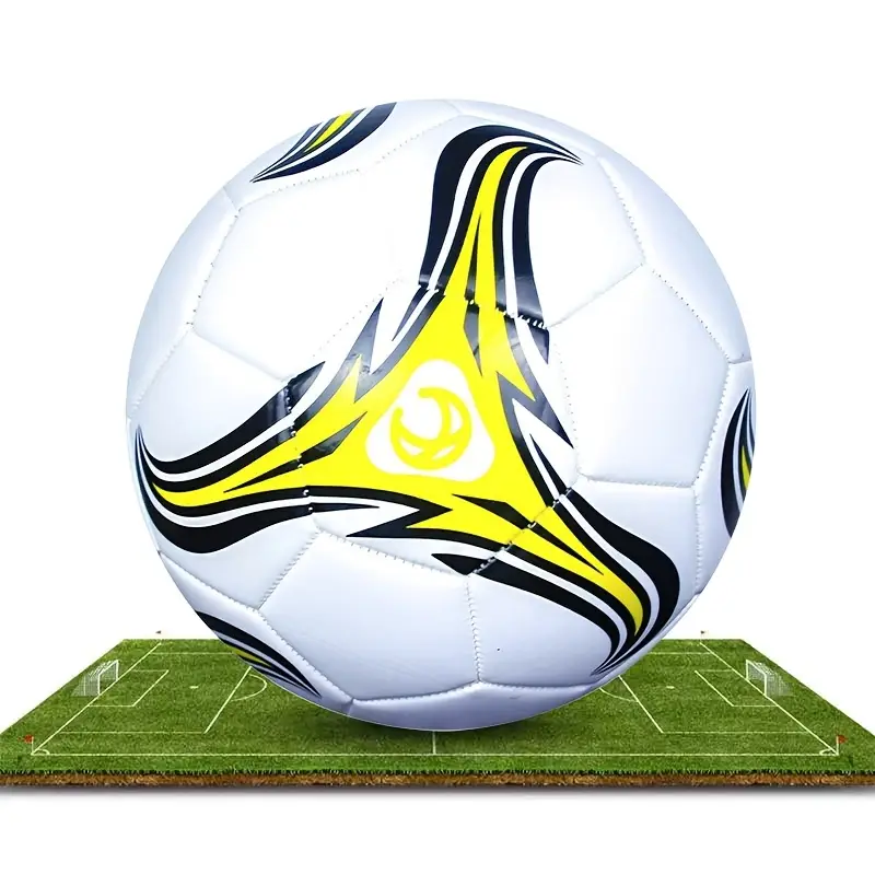 professional youth soccer ball size 5 durable pvc material ideal for training entertainment outdoor competitions white details 1