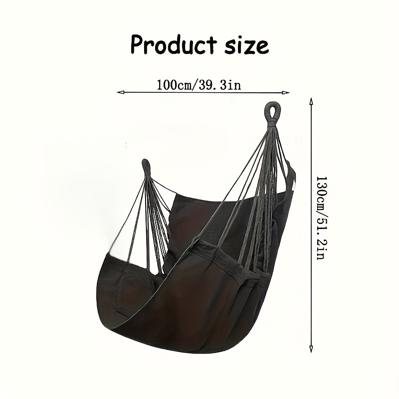 TEMU 1pc Extra Large Hammock Chair, Multi-rope Courtyard Hanging Chair Rocking Chair, Enlarged And Widened Comfortable Chair, Suitable For