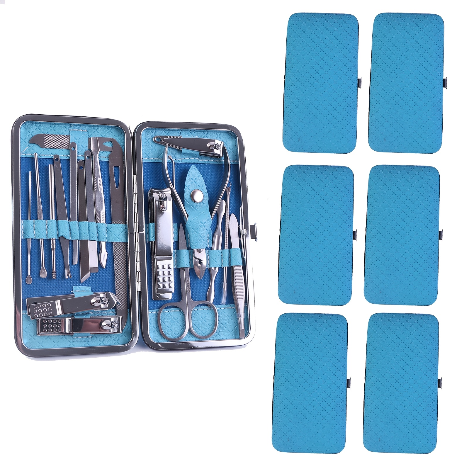 6-Pack Manicure and Pedicure Set with Travel Case