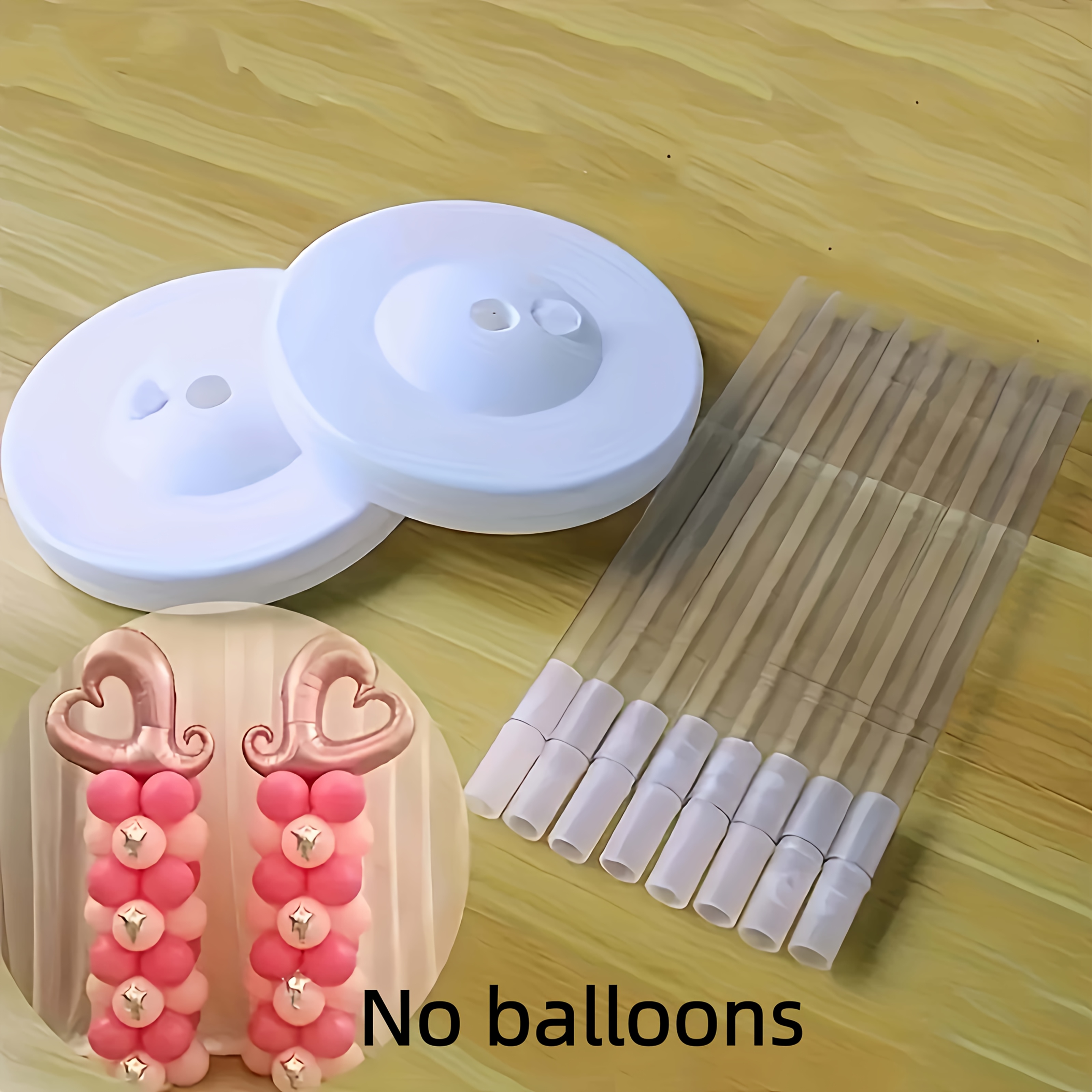 TEMU 2-pack Reusable Balloon Stand Kit, 50-inch Balloon Bracket Guide, Welcome Pillar Decoration - Weddings, Birthdays, Graduations & More!