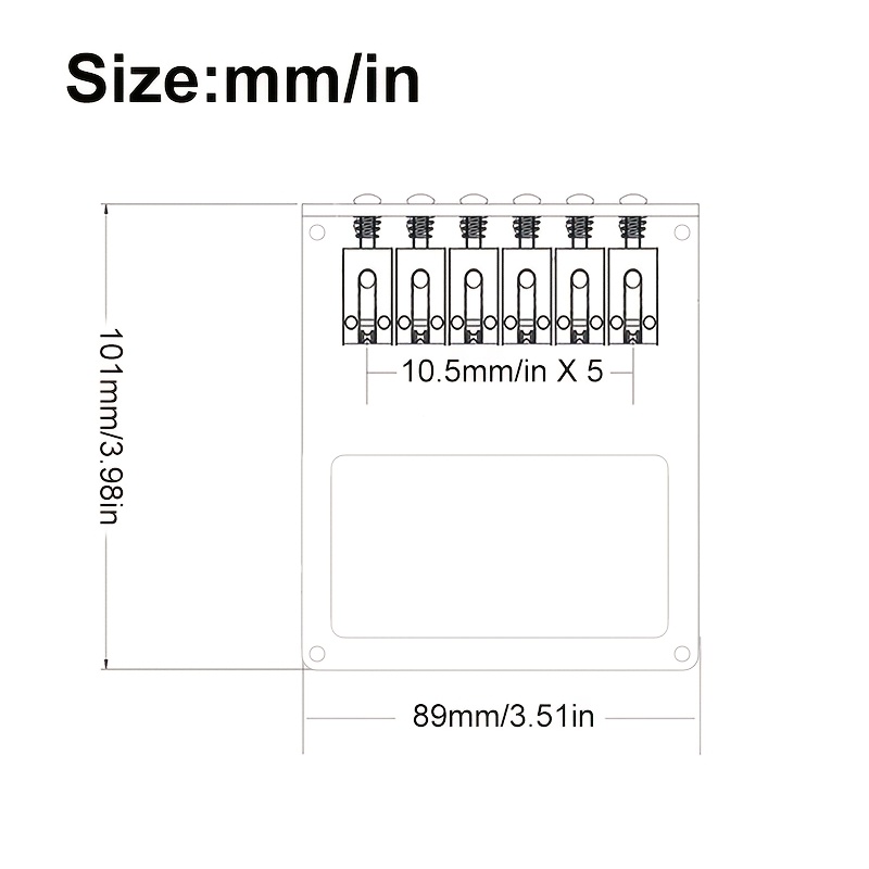 1pc Black Alloy Guitar Bridge Roller Saddle with Humbucker Hole, TL Style, 101x89mm, 10. 5x5 Inch, Electric Guitar Bridge Accessory