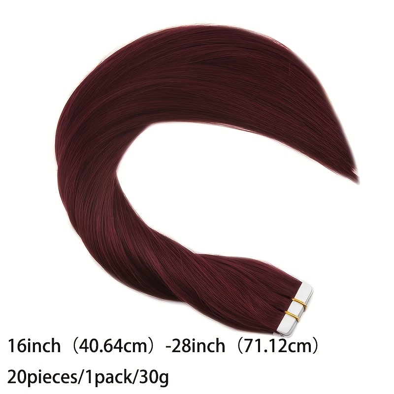 TEMU Human Hair Tape In Hair Extensions Human Hair Real Human Hair Extensions Seamless Straight Hair Extensions Real Human Hair Tape In Extensions