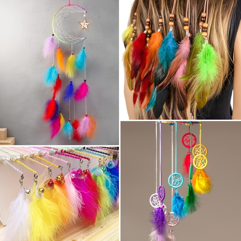 110pcs Color Simulation Feather DIY Creative Art Course Kit