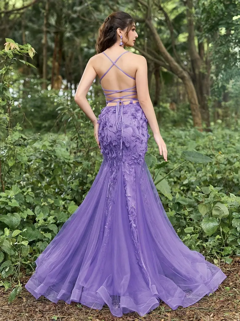 mermaid dress with tulle overlay Andrea and Leo A1496 - Long Beaded Embroidery Over Sheer Tulle Overlay Mermaid Dress