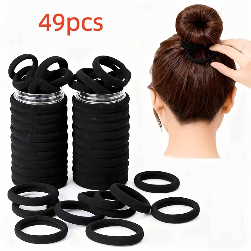 49/98pcs Hair Tie Super Elastic Hair Rope Ponytail Hair Tie Soft Rubber Hair Band Ladies Hair Additions Intimate Gift