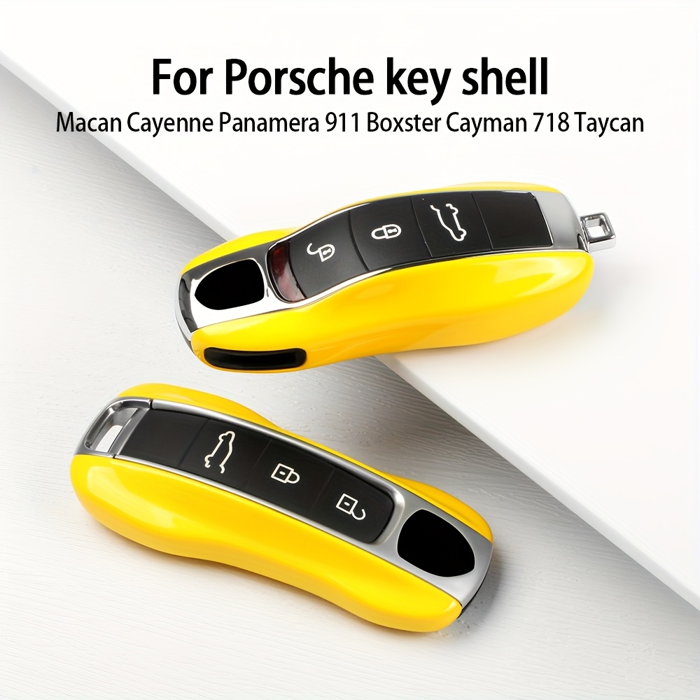 Key Fob Cover Compatible With Porsche Key Shell Key Fob Shell Replacement Compatible With Porsche Cayenne Panamera 911 718 Macan Boxster Cayman