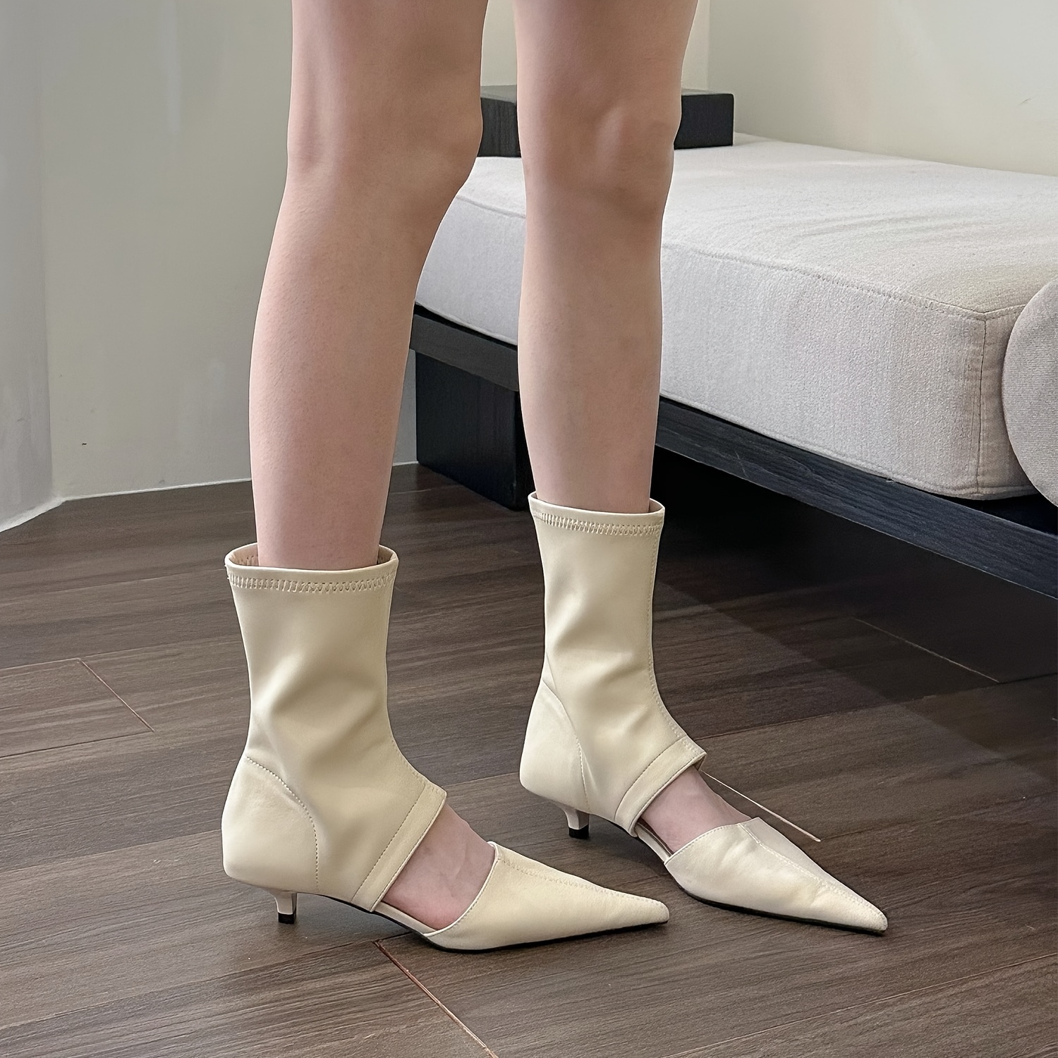 zx pointed toe openwork stiletto ankle boots women new - Temu Kuwait