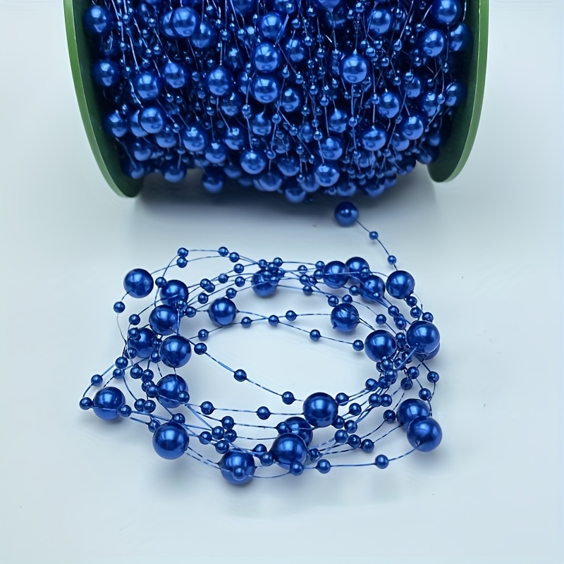 8 3mm Christmas Decoration Fishing Line Artificial Pearls Beads Chain Garland Flowers Wedding Party Decoration