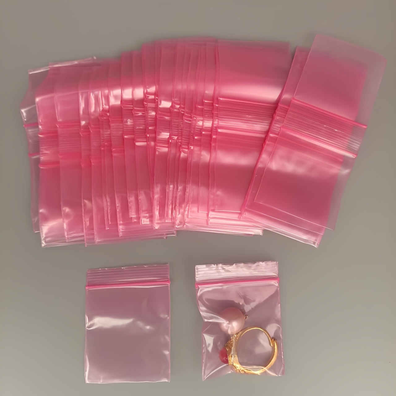 TEMU 100 Self-sealing Bags, Jewelry Storage Bags, Available In 3 Colors, Size 4.4cm/1.75inch*4.4cm/1.75inch, Suitable For Party Gifts, Earrings,