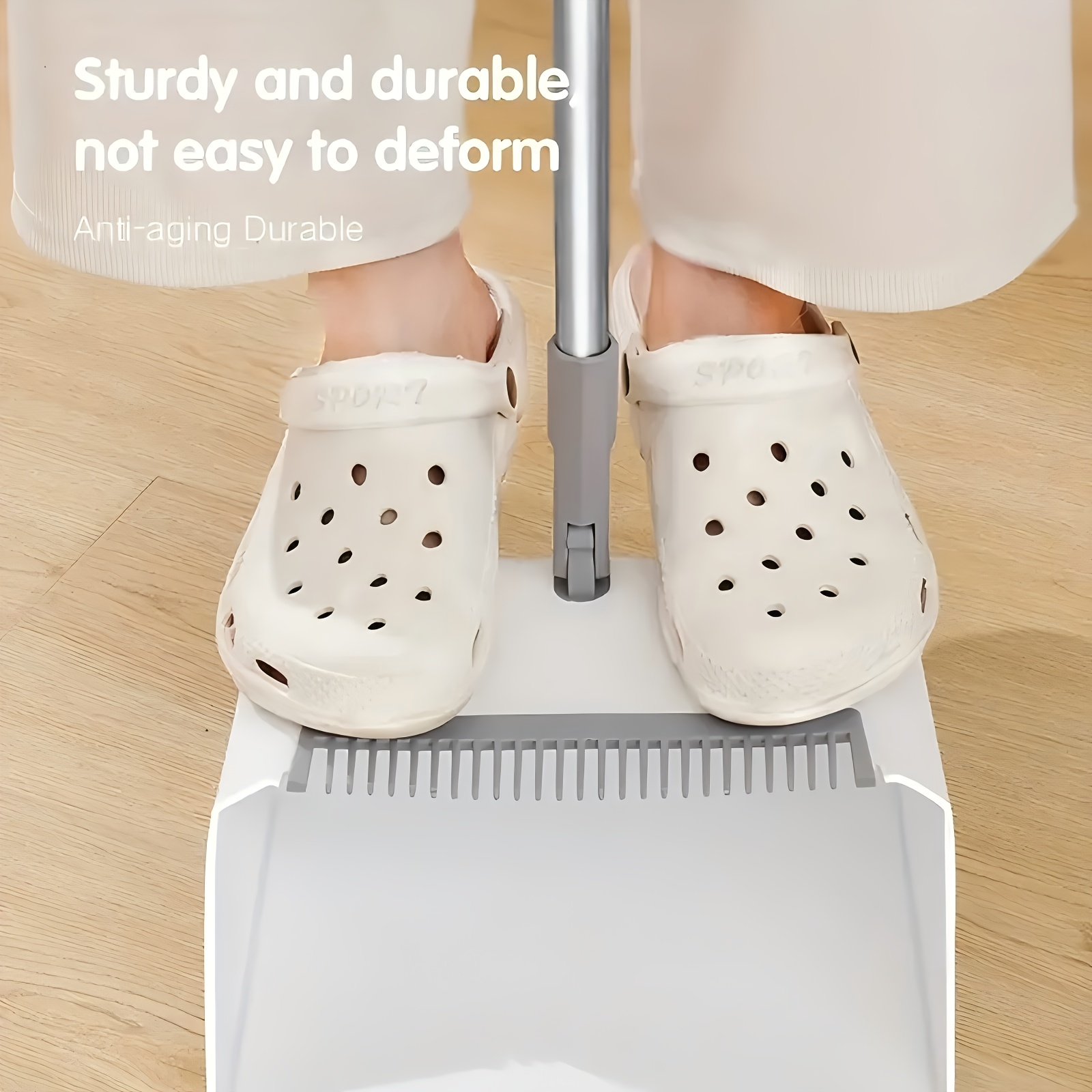 2 in 1 broom and dustpan set with garbage bags heavy duty sweeping dusting combo long handle for hard floors pet hair removal space saving design ideal for home office dorm bathroom kitchen cleaning gadgets dorm essentials sleek combo sturdy construction home organizers Product details 0