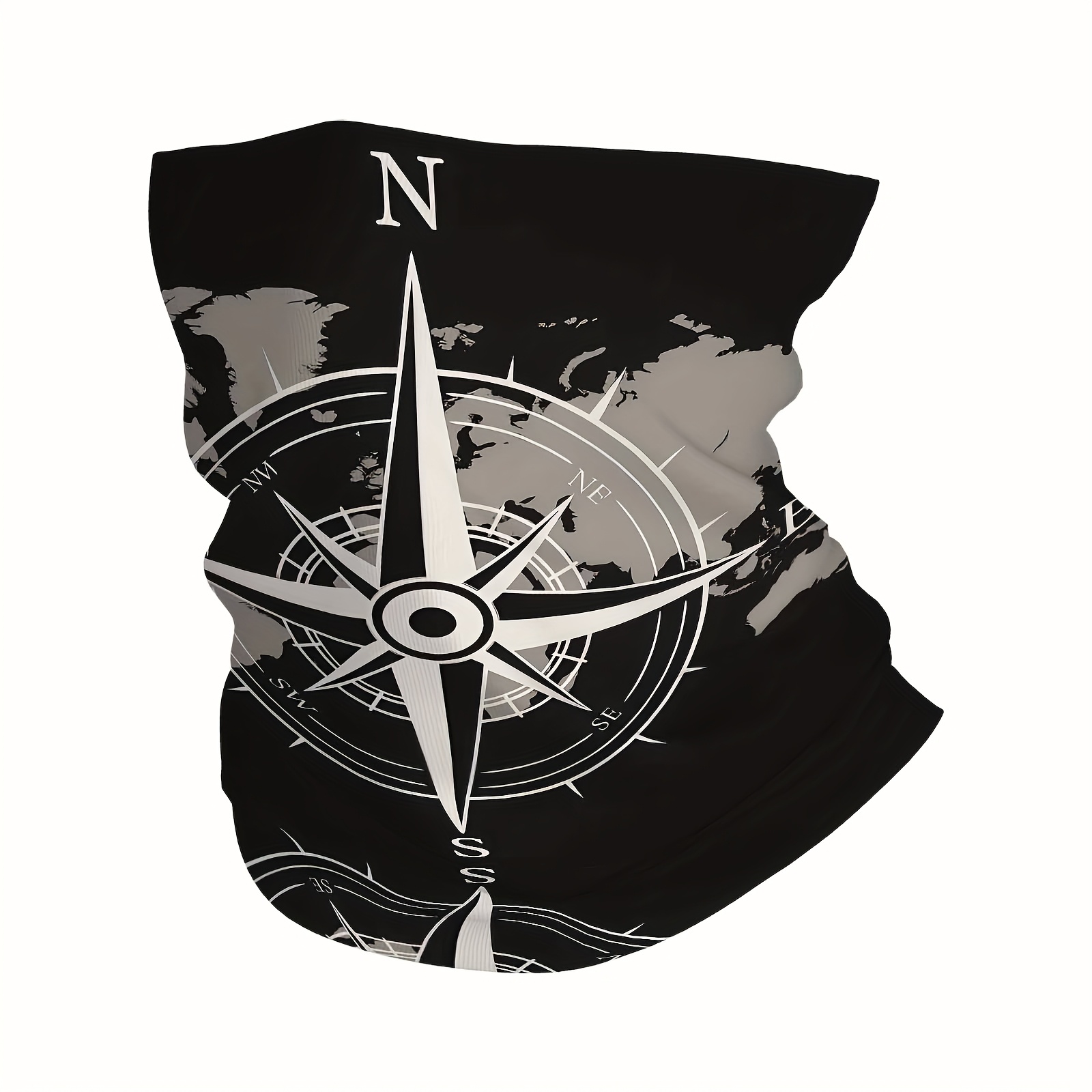 TEMU Tools, Map Overlay, Black Background Multi Functional Print Scarf Men Women Unsix Mask Neck Mask Holiday Events Gifts For Headscarves Family