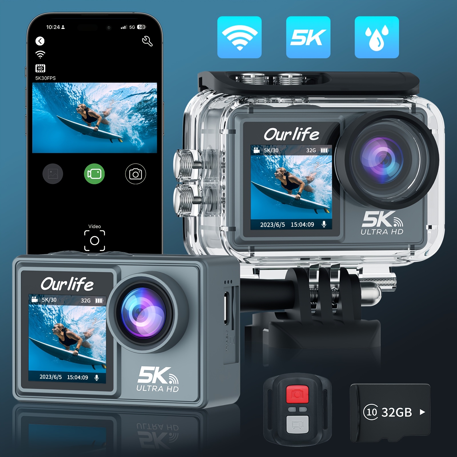 pro 5k action camera ultra hd recording fisheye Temu United Arab