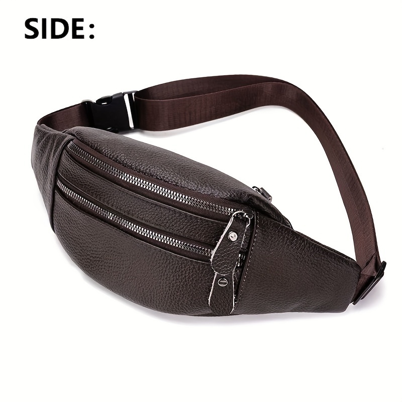 casual genuine leather belt bag cashier top layer cow - Temu casual genuine leather belt bag cashier top layer cow - Temu