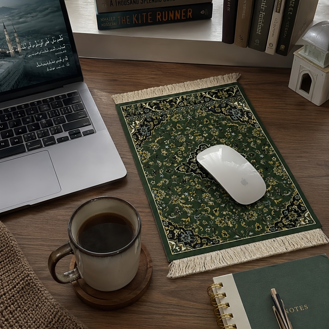 TEMU Tapis de souris floral de Rawdah, motif de jardin de Médine, tapis de souris , tapis de souris par la beauté d'Al Rawdah