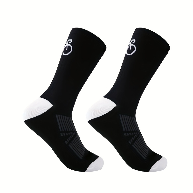 TEMU 1 di Calzini Sportivi ad Elasticit� con Punta Rinforzata - Design Piatto, Anti-Frizione, Traspirante e Assorbente del Sudore per Ciclismo, e