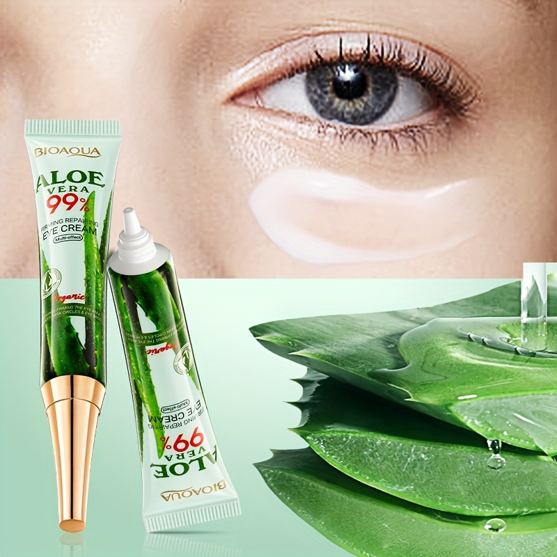 Aloe Vera Straffende und Reparierende Augencreme, Spendet Feuchtigkeit und  Glttet die Haut um die Augen, Beseitigt Trockenheit und Linderung fr  Augenringe
