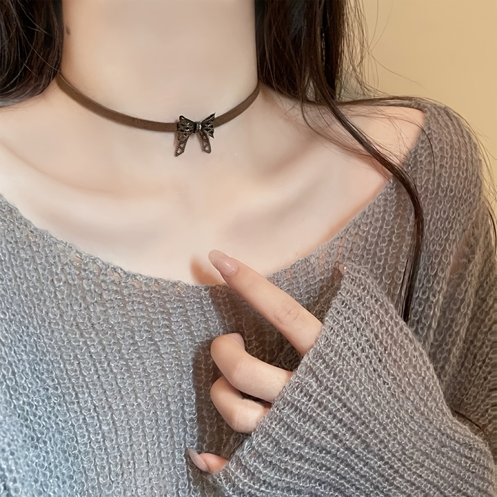 Gargantilla de Metal Joyería Ajustable con Acabado Antiguo para  Mujeres, Regalo de San Valentín, Uso y Fiestas, Colla - Main Image