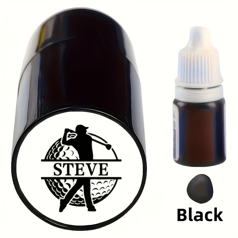 TEMU Custom Name Stamps For Golf Balls Better Identify Your Golf Balls, Making Them For Golfers. Reusable Self-inking Golf Stamp Markers, Golf Gifts,