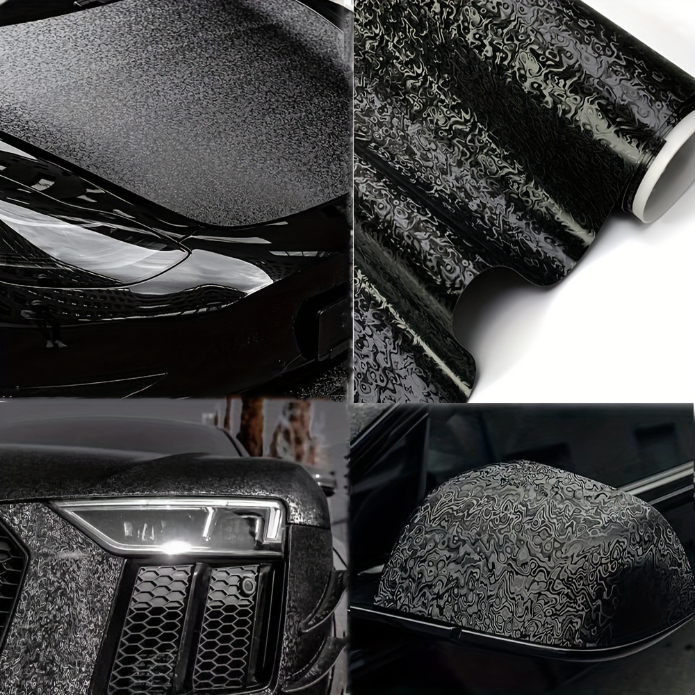 

Cheshjong Black Carbon Fiber Pattern Vinyl Wrap Roll For Cars, Motorcycles - Pet Film, Vehicle Change, Rearview Mirror, Interior Console Protection - 1roll 50*150cm/19.69*59.04in