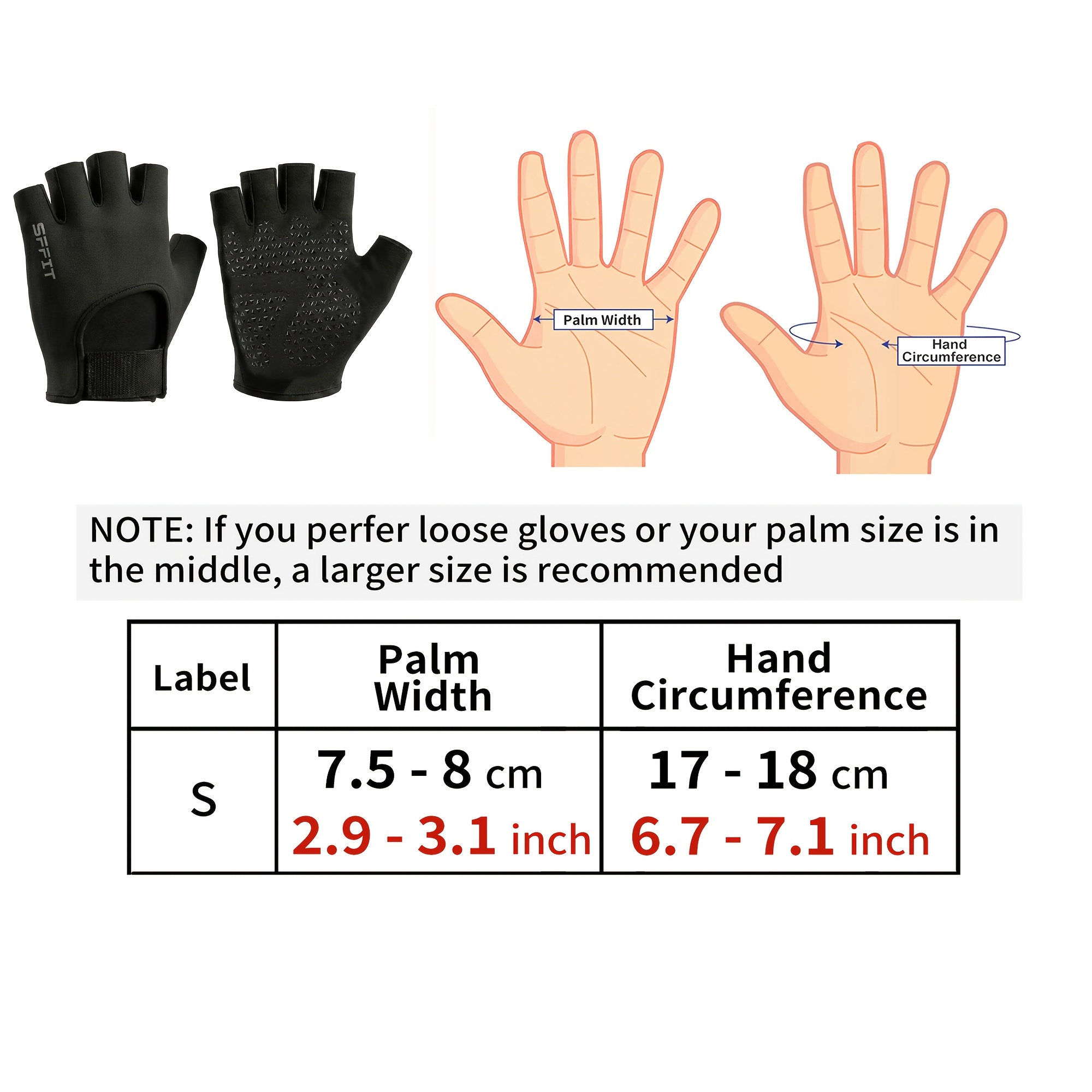 TEMU Fingerless Workout Gloves, Gym Gloves, Cycling Gloves Half Finger, Fitness Training Gloves For Men And Women, Lightweight Breathable Exercise