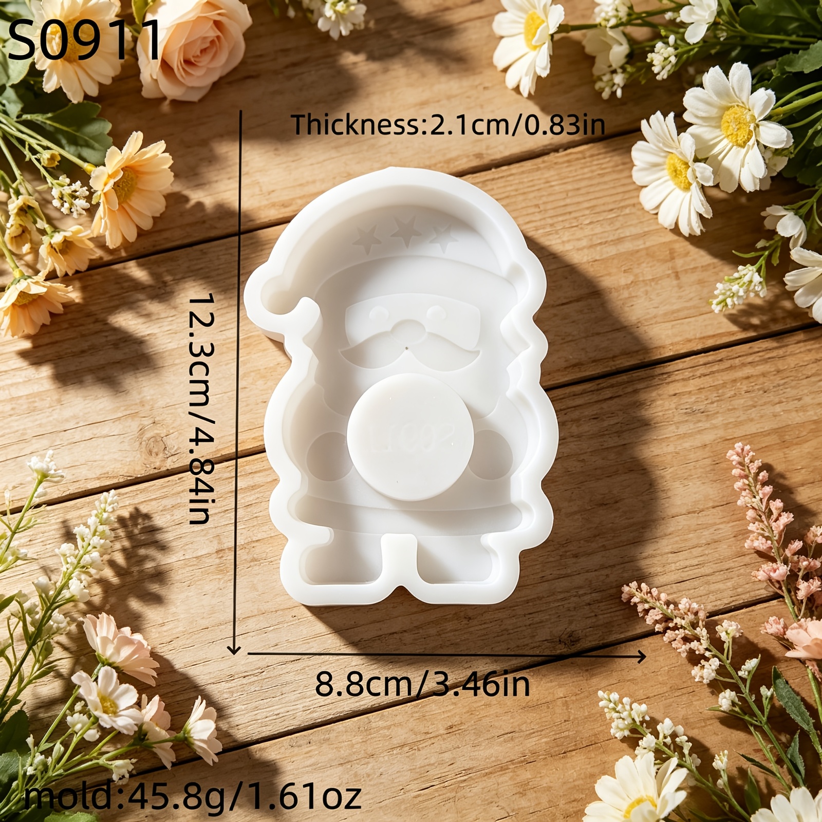 Image of Resin Silicone Mold Santa Claus Figurine 3d Decoration Silicone Mold Diy Candle Silicone Mold Gypsum Decoration Silicone Mold Silicone Mold Home Decoration Epoxy Resin Mold