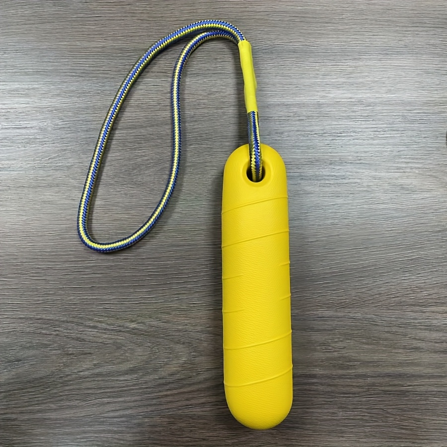 Image of 1pc Eva Foam Floating Dog Chew Bite Toy With Rope - Durable Water-resistant Interactive Training Toy For All Breeds, Summer Outdoor Fun And Pool Sea Swimming Activities (orange, Yellow), Dog Toy
