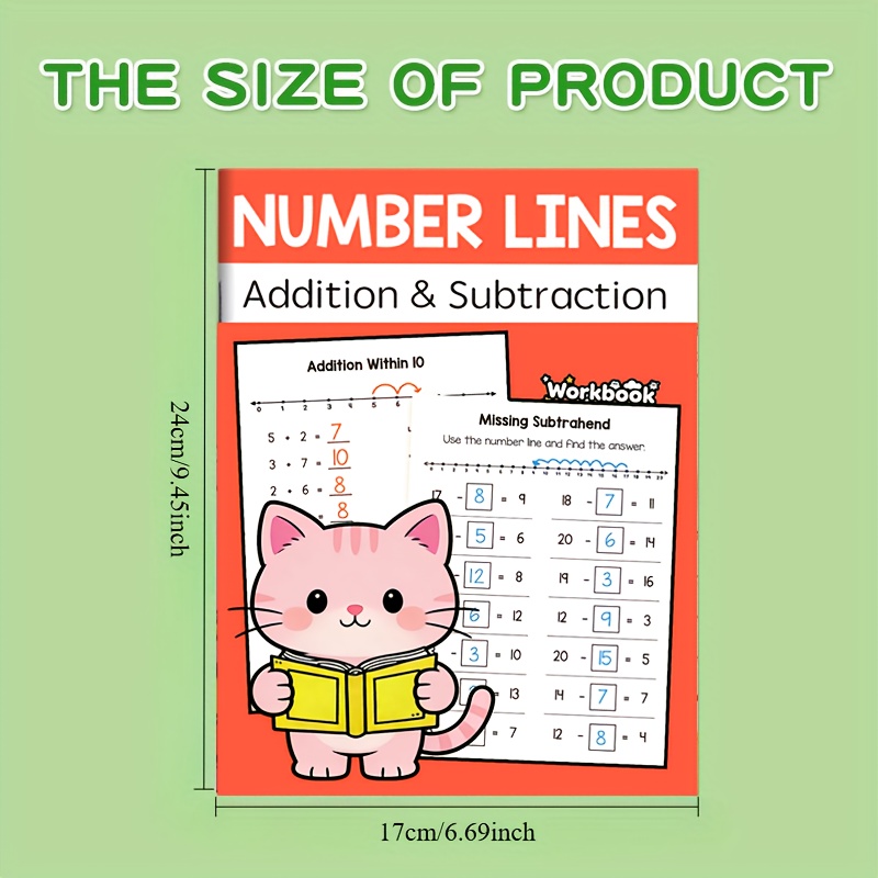 Math Number And Subtraction Mental Practice Workbook, Exercise Book For Preschool And Ages 6-12, Learning And Educational Writing Aid, Suitable For Homeschooling