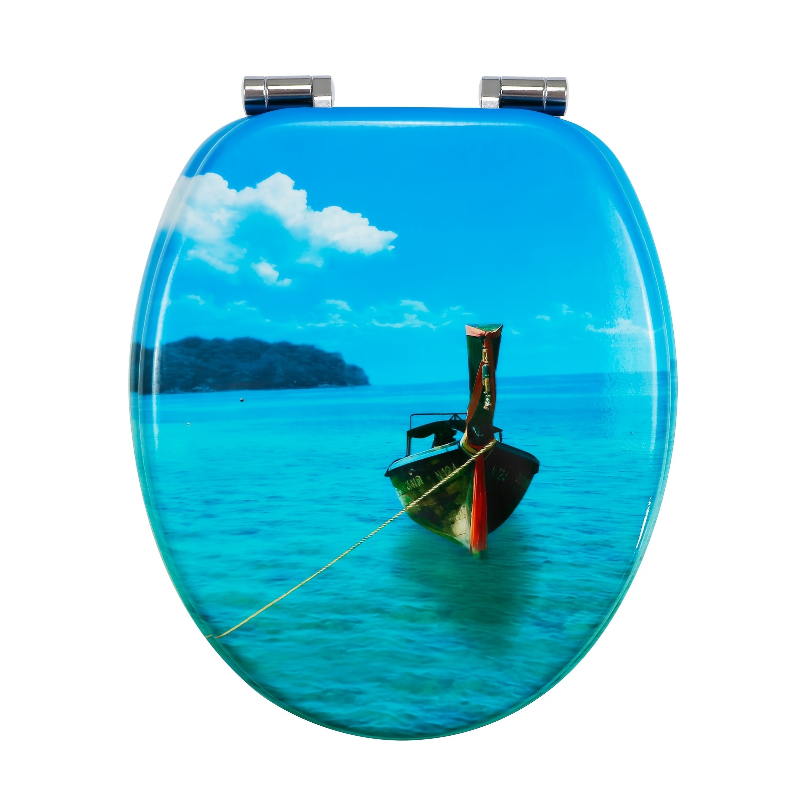 Premium Toilet Seat With Automatic Lowering, Mdf , Soft Closing Hinges, Easy Clean Wc Toilet