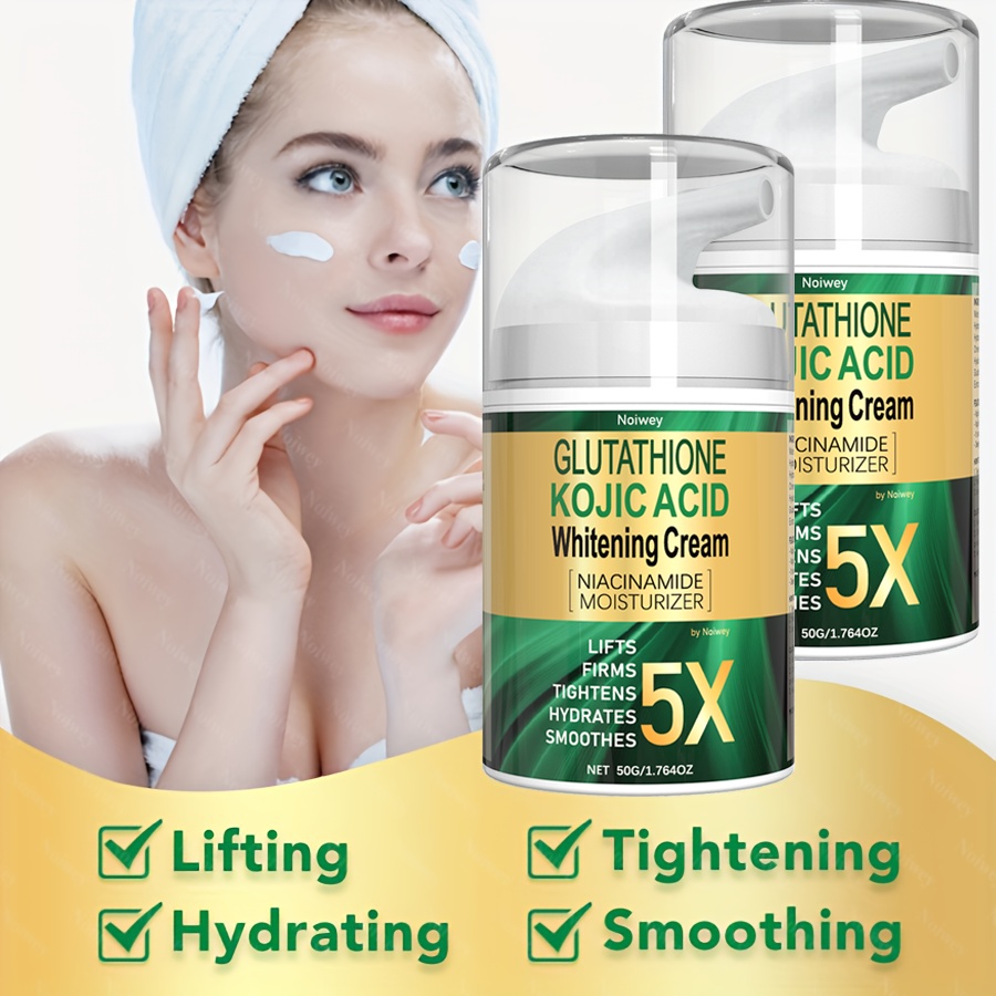 2pcs kojic acid glutathione cream skin brightening facial - Temu Mauritius