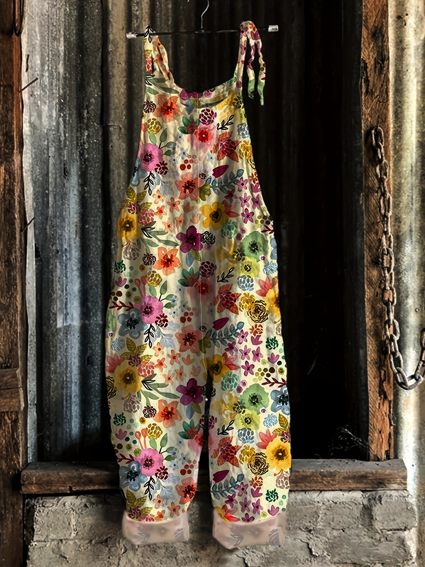 Floral Print Ladies Floral Dungarees Women's Floral Print Overalls