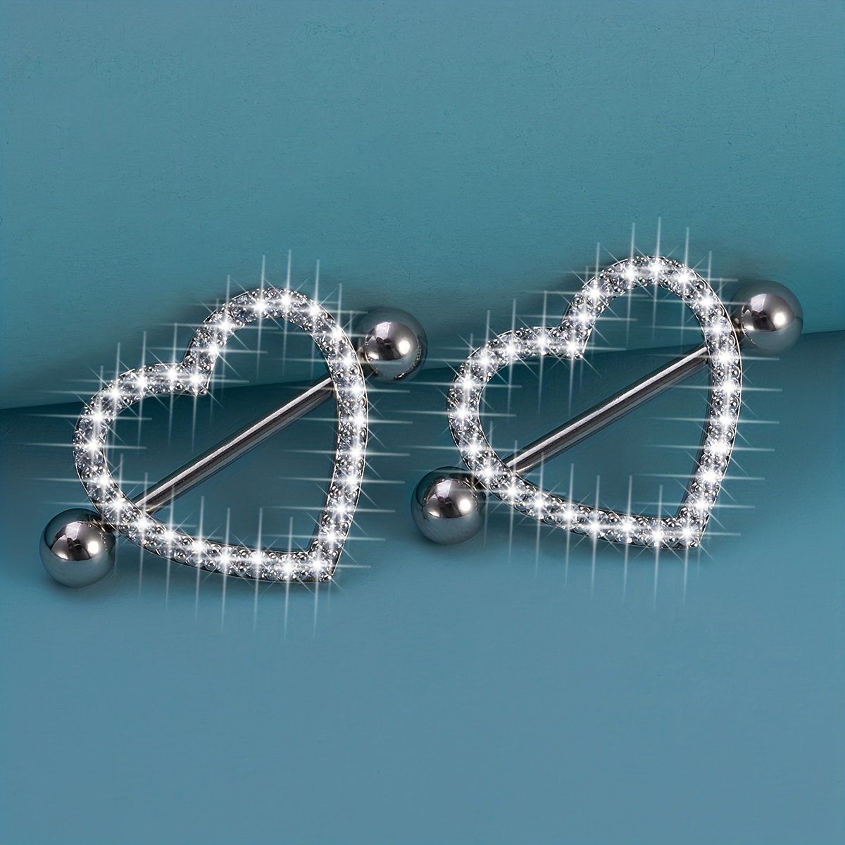 E-shop 2/10 Stück Körperschmuck Synthetischer Zirkonia Edelstahl Modischer Piercingschmuck für Frauen Männer 14 Gauge