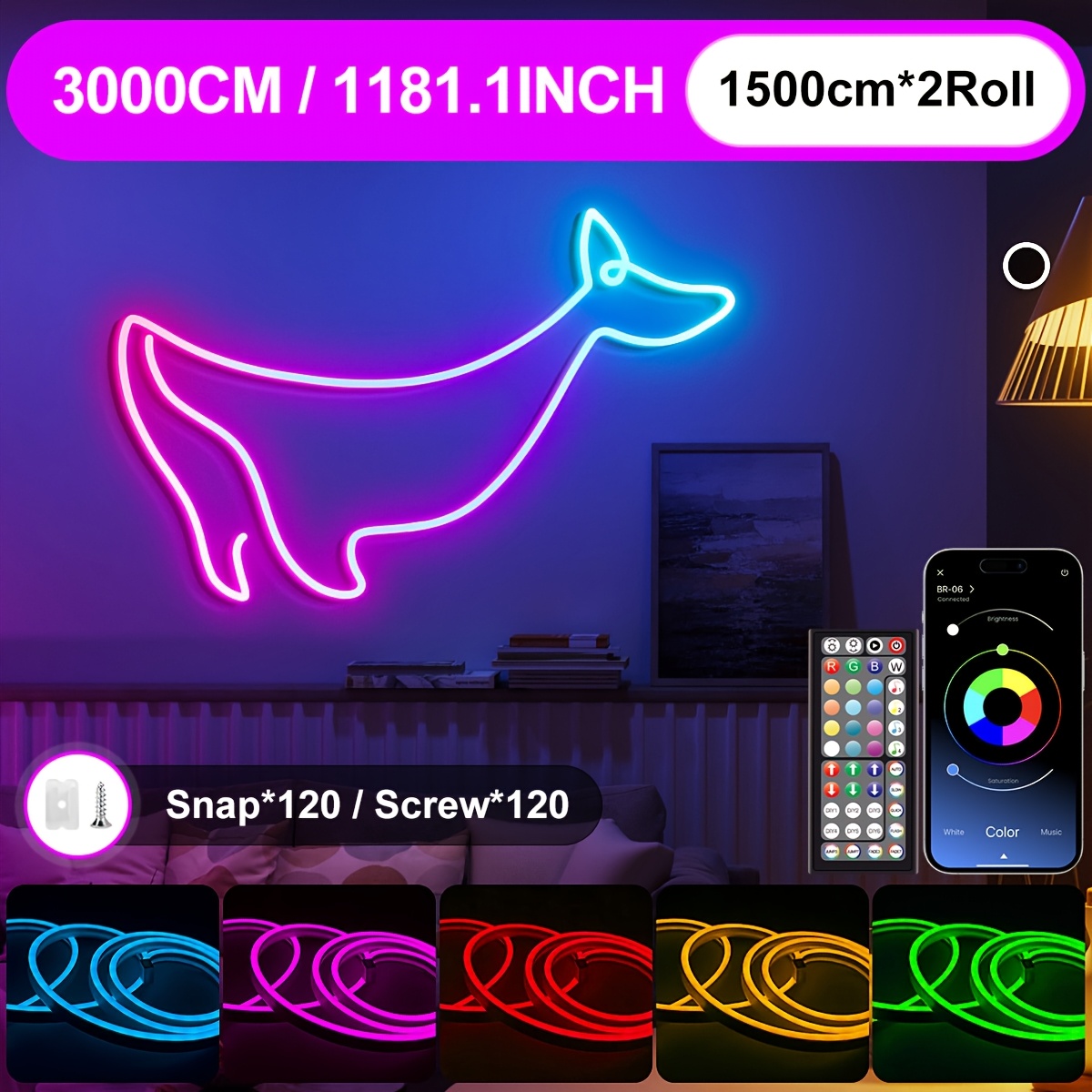 Neon Rope Lights, Flexible Led Rope Lights Control With App/remote, Rope Lights, Rgb Led Neon Lights, Music Sync Gaming Led Neon Light Strip For Bedroom Decor