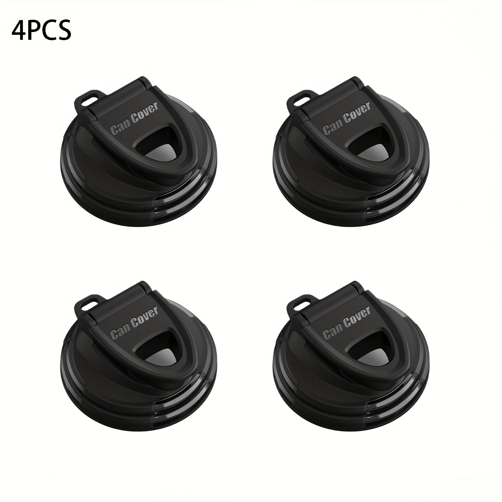 Image of 4pcs Set 5-color Beverage Can Lids, Standard Size Soda/beer/ Drink Can Covers, 360° Sealed Dust-proof And Leak-proof, Easy To Remove Reusable Soda Can Lids, (random Colors)