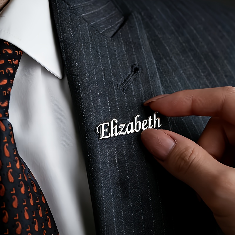 TEMU [customized] Customize 1 304 Stainless Steel Letter Name Brooch, Easy Name Brooch, Exquisite Font Brooch, Custom Jewelry Gift, Holiday Gift,