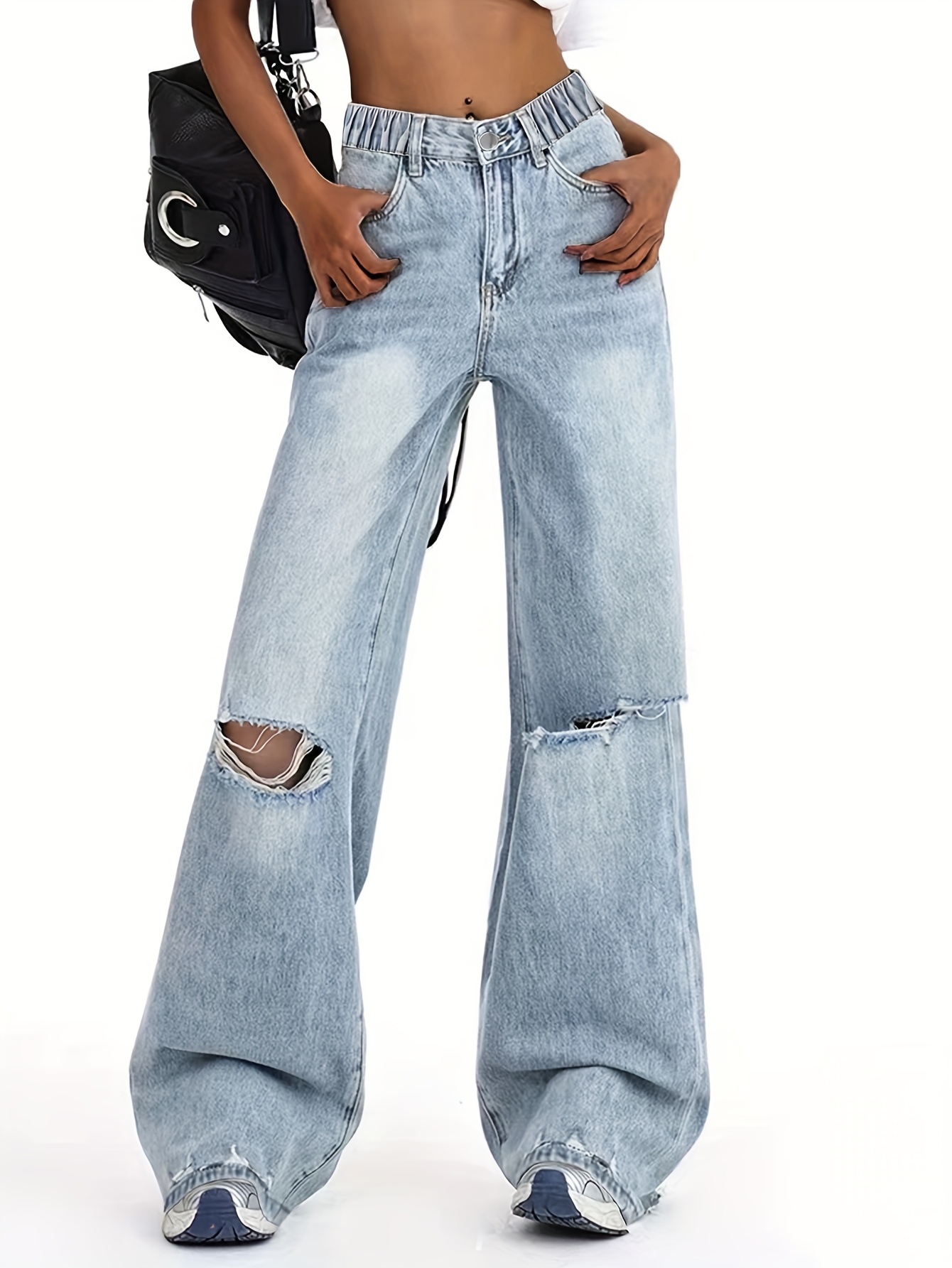 highwaist vintagelike boyfriend denim High Waisted Denim Pants
