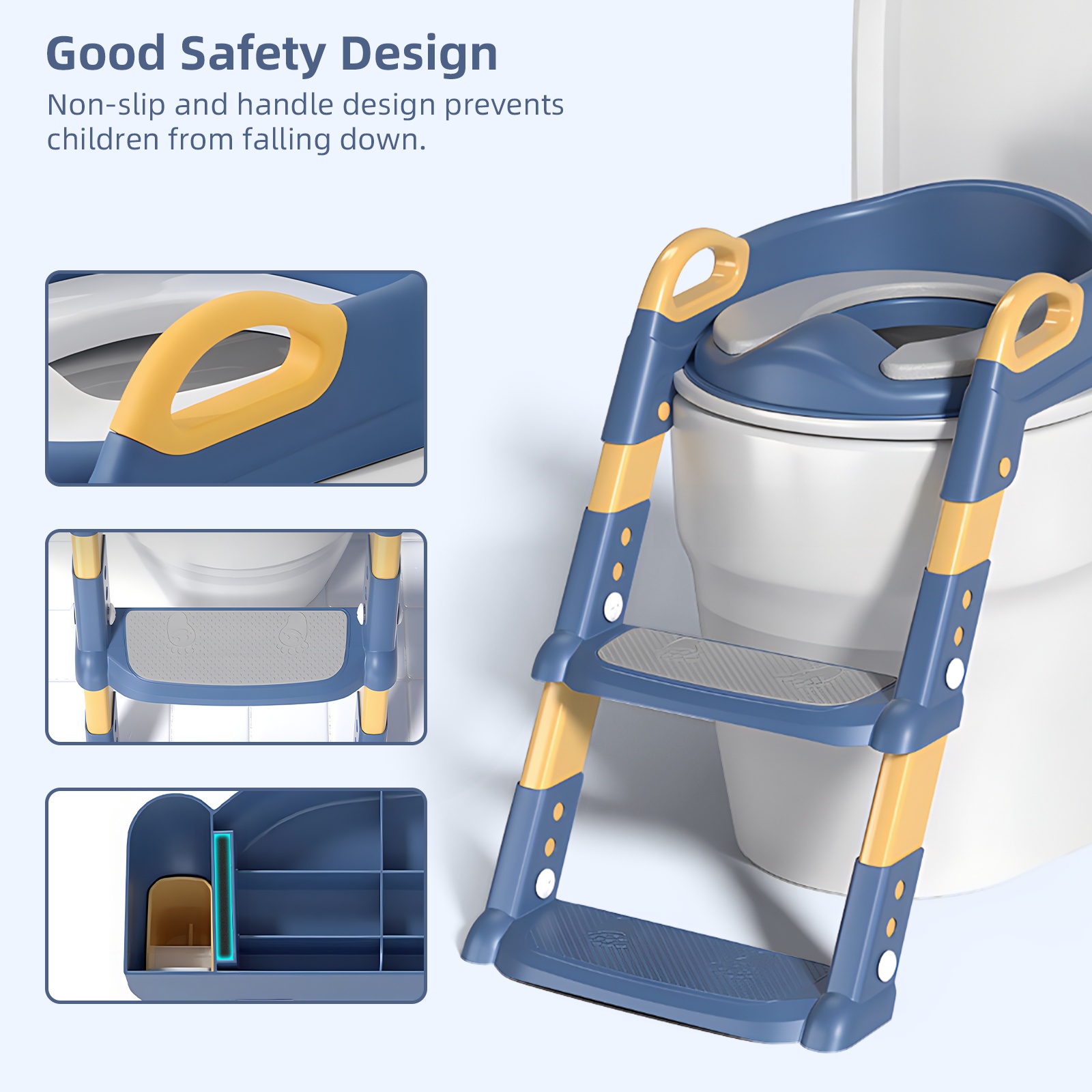 Toilet Potty Training Seat with Step Stool