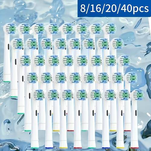 replacement heads for oral b compatible electric toothbrush heads soft durable replacement brush heads for oral care 8 16 20 40 compatible oral b 1000 9600 3757 500 3000 8000 7500 7000 toothbrush heads