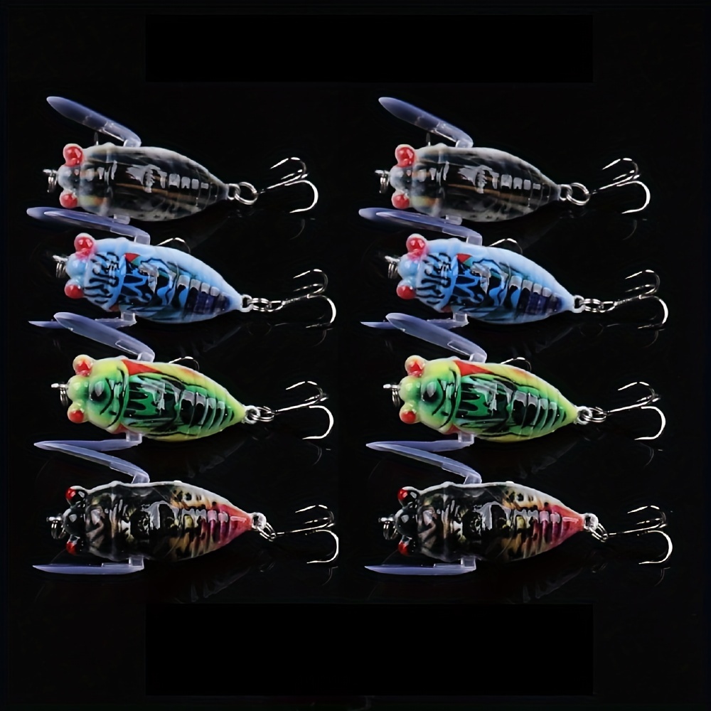 

8pcs Crankbait Fishing Lures Bionic Fishing Tackle 3d Printed Fishing