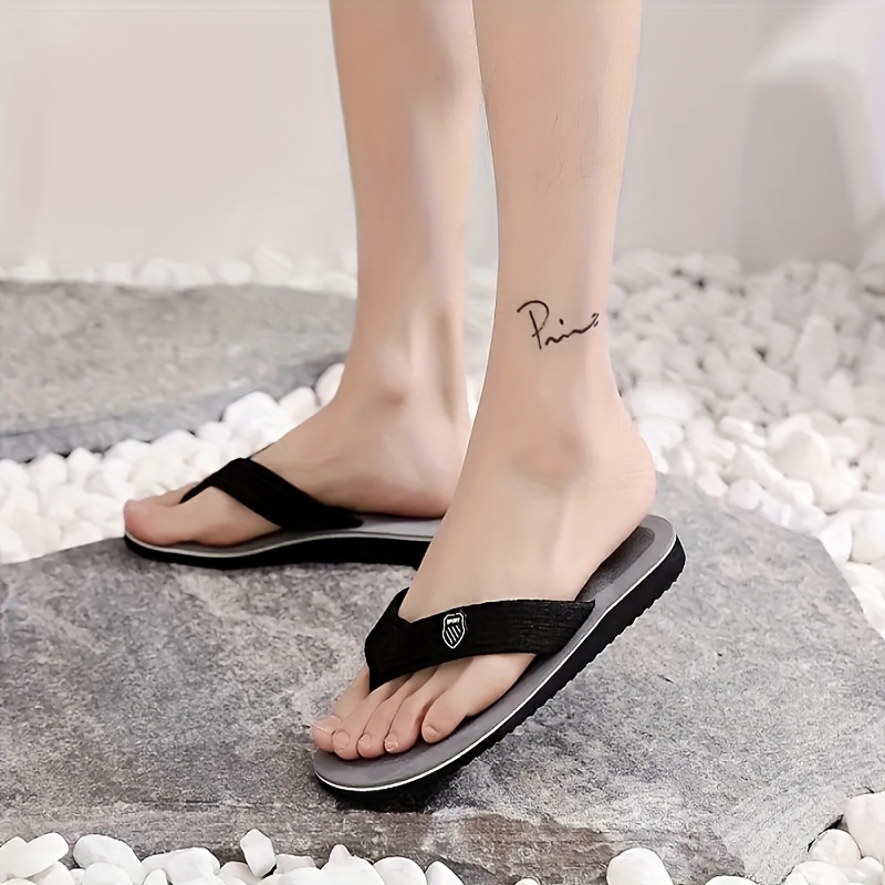 

Unisex Flat Flip Flops, Women's Indoor & Outdoor Slide Sandals, Casual Lightweight Summer Beach Shoes