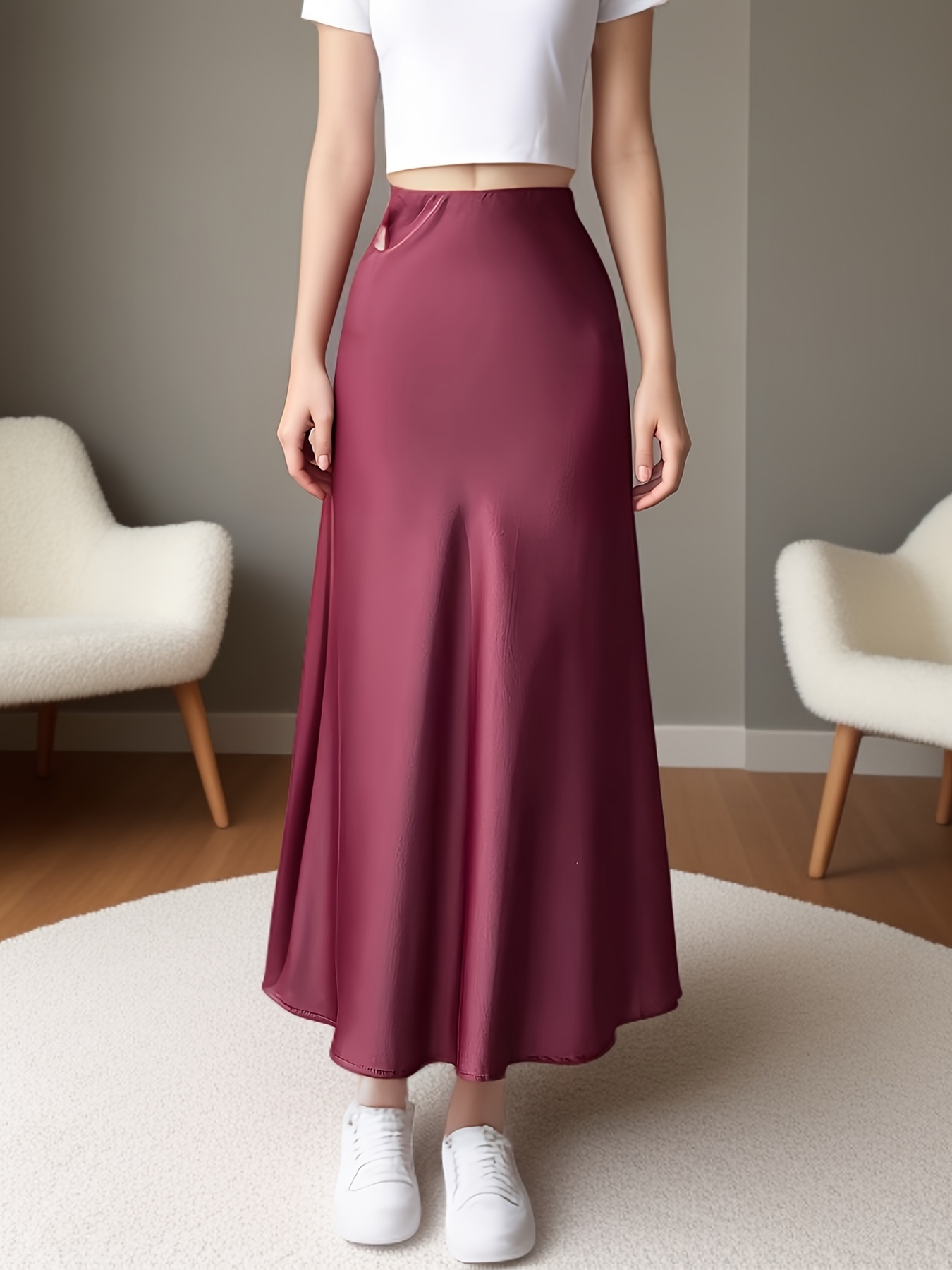 A Stylish Midi Skirt a Fishtail Design Made