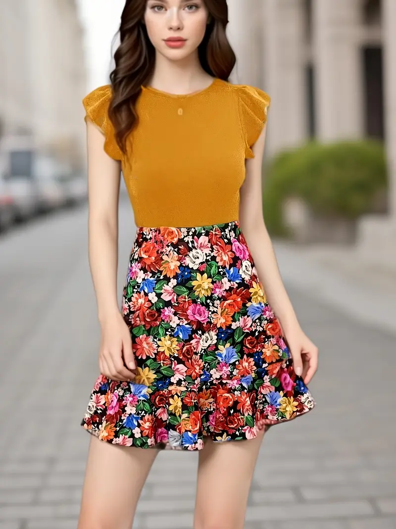 color block peplum dress girls midi peplum dress polyester 100 solid color block crew