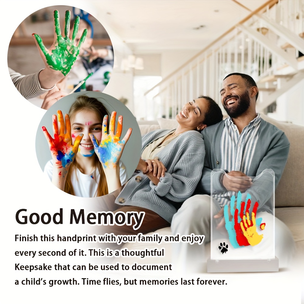 Family Handprint Kit Light Hand Footprint Kits Family Gifts Temu